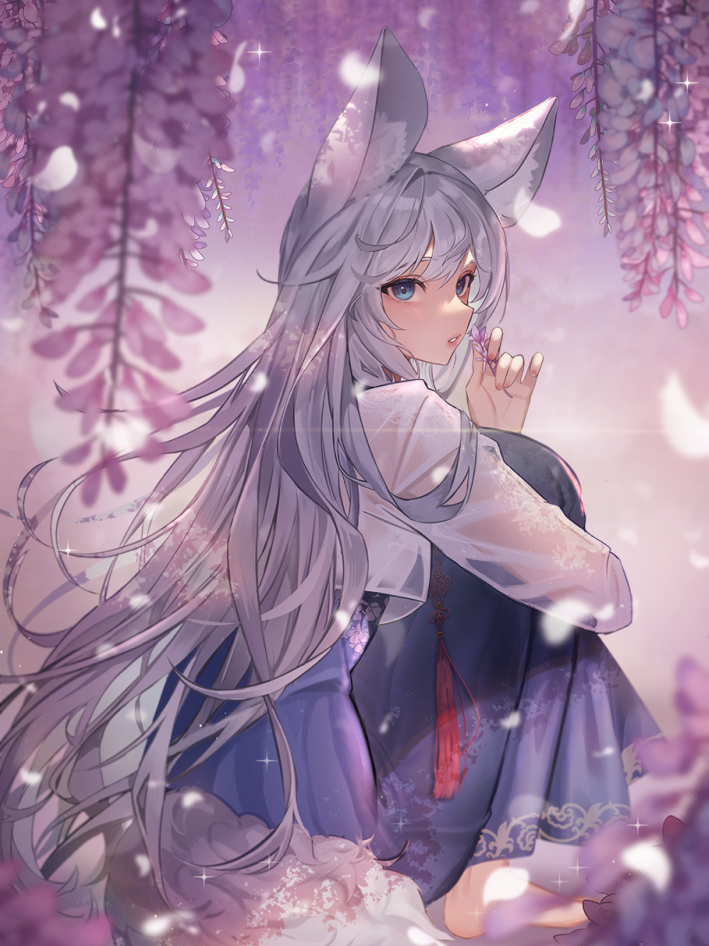 ảnh hoa tử đằng mềm mại