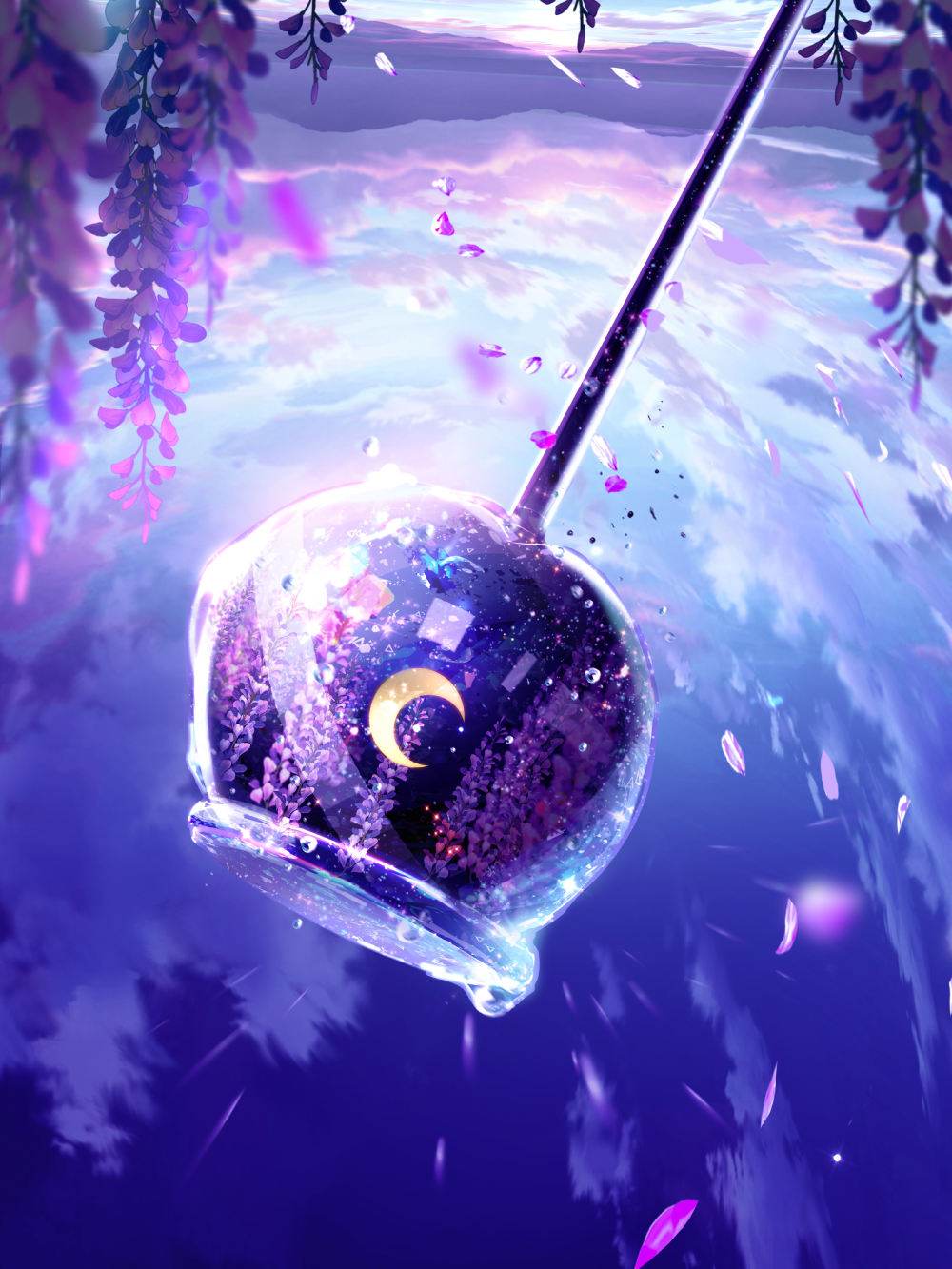 ảnh hoa tử đằng trắng tím