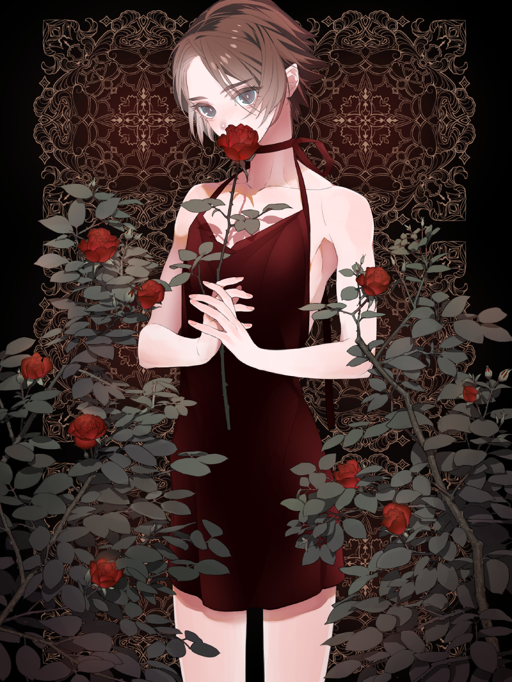 anime hoa hồng phóng to