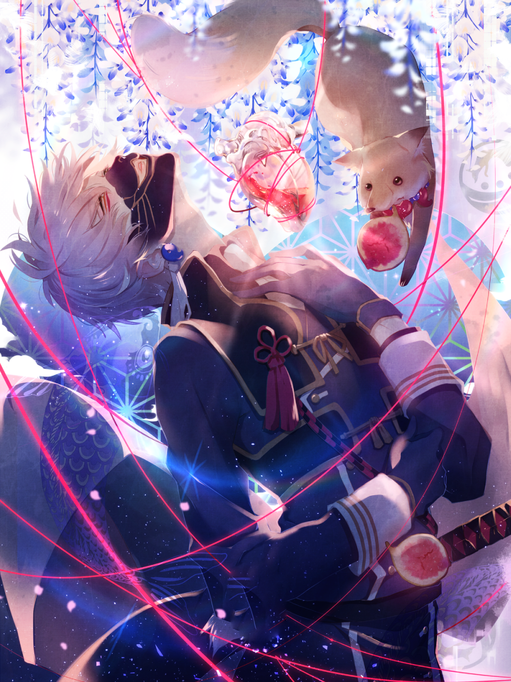 anime hoa tử đằng rơi nhẹ