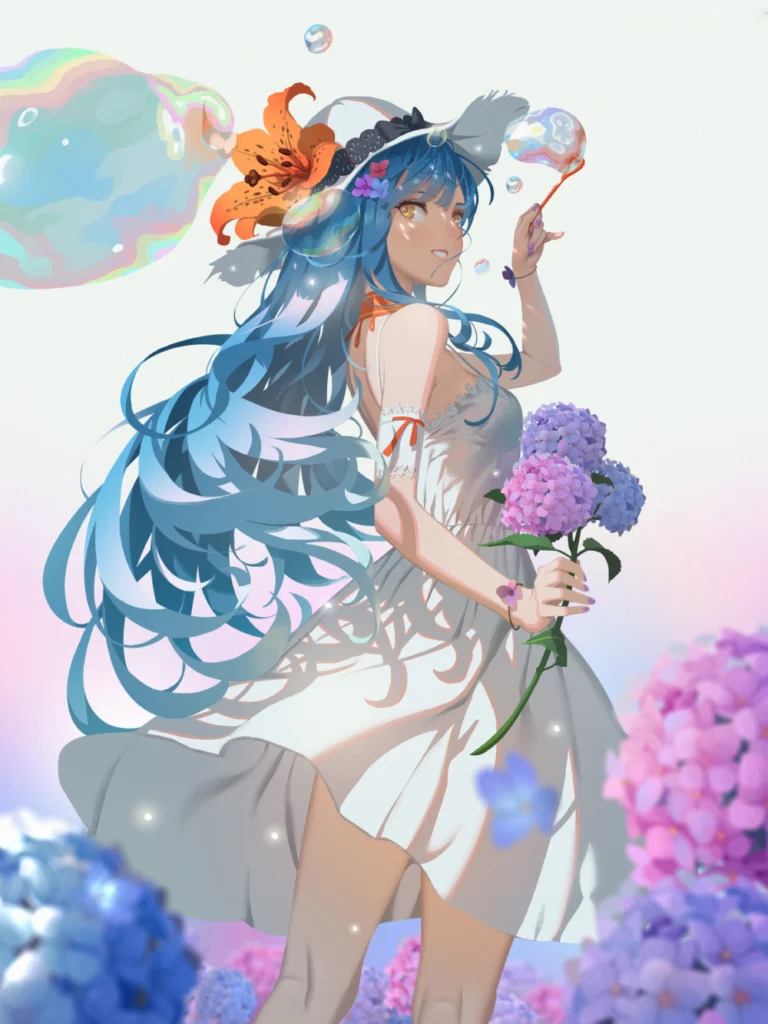 cẩm tú cầu anime phong cảnh