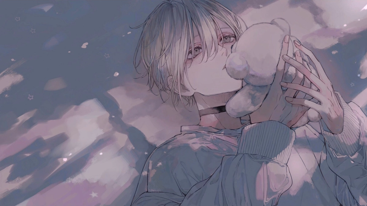 nền máy tính boy anime cute đáng yêu