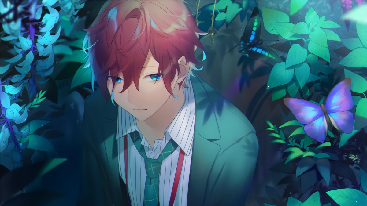 nền máy tính boy anime cute dễ thương