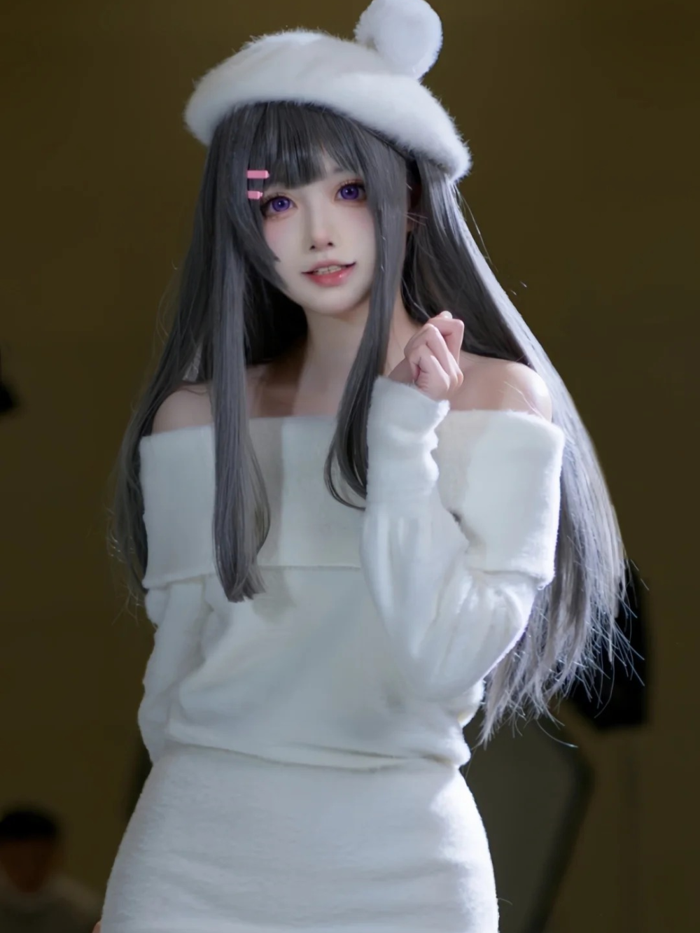 sakurajima mai cosplay nền tối