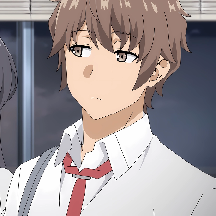 sakuta azusagawa đứng trên cầu